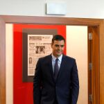 Pedro Sánchez llega a su comparecencia sobre la sentencia del "procés"/Foto: Jesús G. Feria