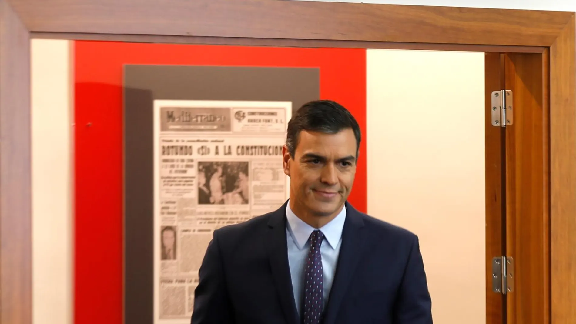 Pedro Sánchez llega a su comparecencia sobre la sentencia del "procés"/Foto: Jesús G. Feria