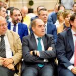 Alfonso Fernández Mañueco, Francisco Igea y Lorenzo Amor, durante la Asamblea general de la Asociación de Trabajadores Autónomos de Castilla y León (ATA)