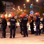 La Ertzaintza vigila los alrededores del ayuntamiento de Bilbao