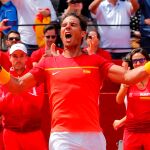 Nadal durante la Copa Davis 2018/Reuters
