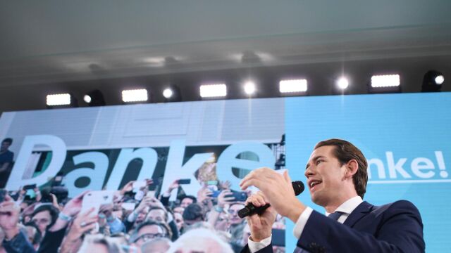 El conservador Kurz tras conocer los resultados/EFE