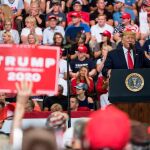 Donald Trump anoche en un mitin en Cincinnati/Megan Jelinger