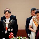 El Emperador Naruhito en el banquete oficial de su entronización