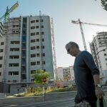 Uno de los bloques de la UVA de Hortaleza en construcción que será entregado en los próximos meses. Foto: Luis Díaz