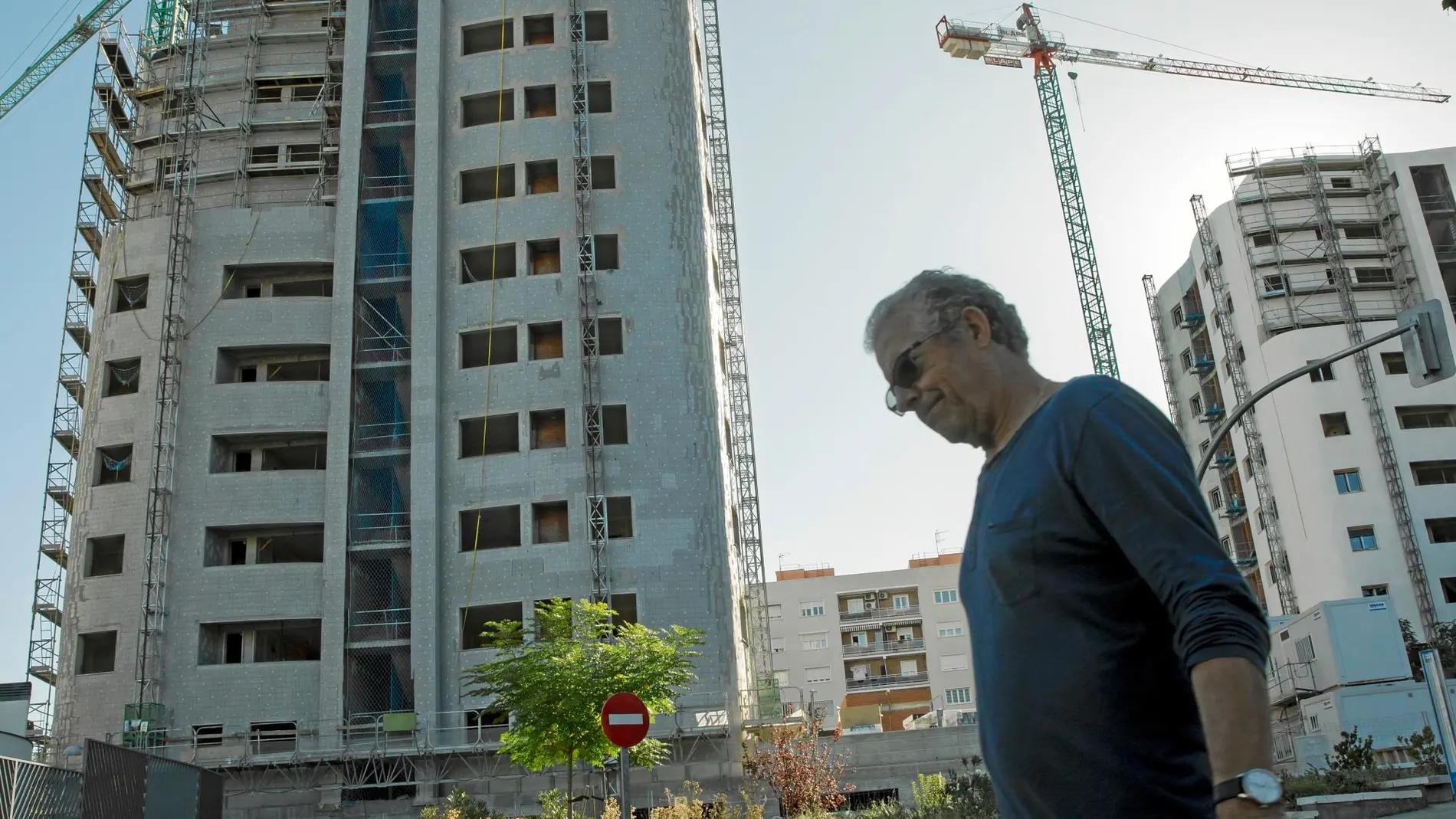 Uno de los bloques de la UVA de Hortaleza en construcción que será entregado en los próximos meses. Foto: Luis Díaz