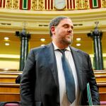 El líder de ERC, Oriol Junqueras, el pasado mes de mayo cuando prometió su cargo como diputado en el Congreso / Foto: Cipriano Pastrano