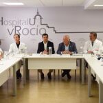 El presidente de la Junta, Juanma Moreno, y el consejero de Salud, Jesús Aguirre, en el comité de seguimiento del brote de listeria /Foto: Ke-Imagen
