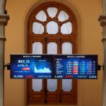 Paneles de la Bolsa de Madrid