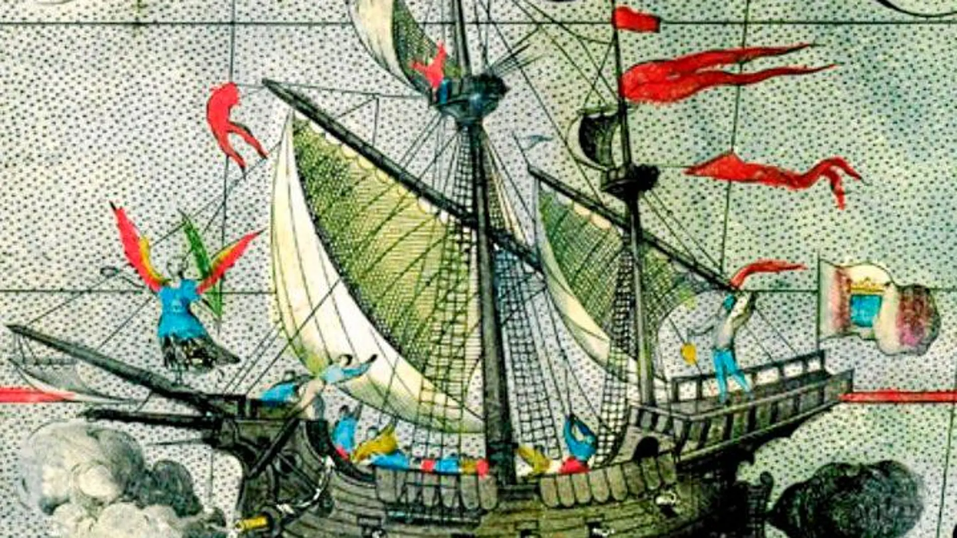 La nao Victoria, la única embarcación de las cinco que volvió