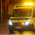 Ambulancia que trasladó a la víctima al hospital