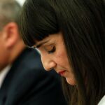 La madre y ex pareja de las víctimas, en una comparecencia ante los medios / Manuel Olmedo