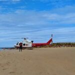 Helicóptero del 112 que ha atendido al vallisoletano