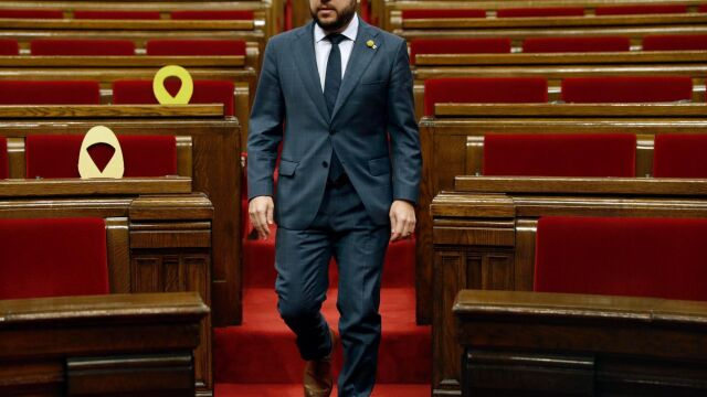 El conseller Pere Aragonès, en una imagen de archivo, en el Parlament