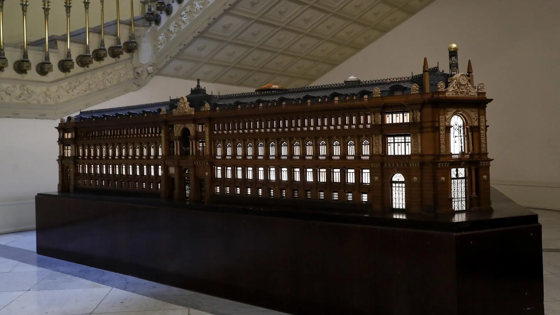 Maqueta de la sede del Banco de España