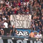 La afición del PSG, contra Neymar