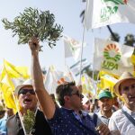 Manifestación de Olivaleros en Madrid, hace unos días / EP