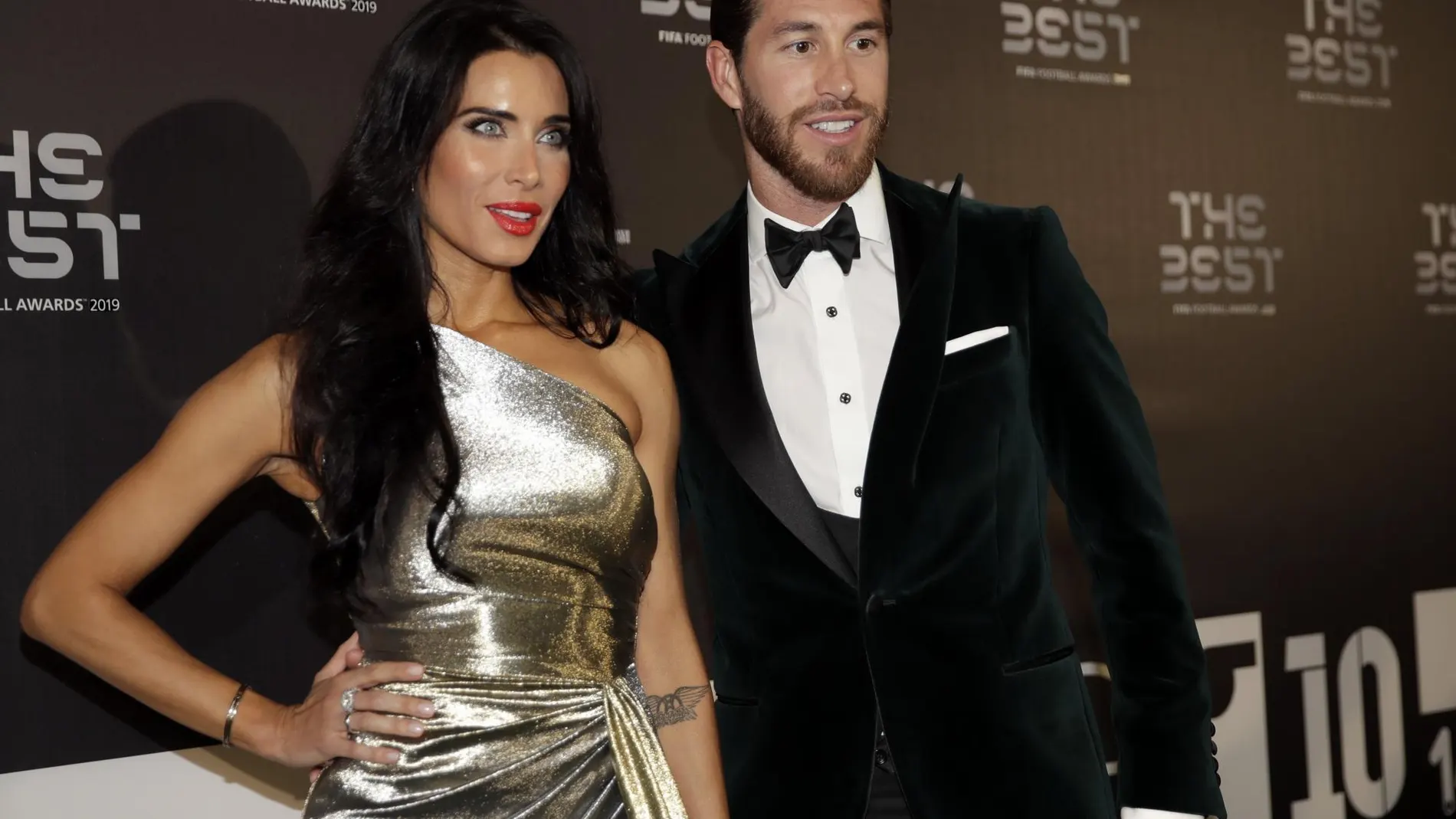 Sergio Ramos y Pilar Rubio, en la gala The Best