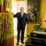 El general Juan Chicharro, en la antigua sede madrileña de la Fundación Franco