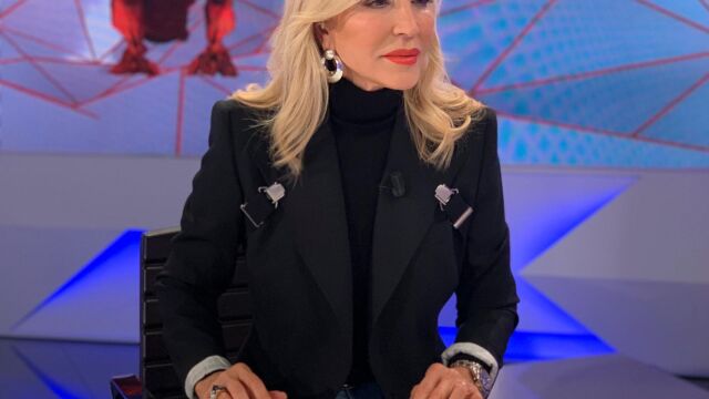 Carmen Lomana en el plató de «Todo es mentira»