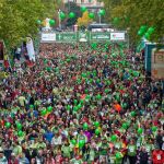 Momento de la salida en la VIII Marcha Popular contra el Cáncer de Valladolid