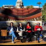 Escenario temporal en Plaza Nueva (Sevilla) a cargo del Teatro de la Maestranza por la iniciativa “La ópera te acompaña mientras ves la vida pasar” / Foto: Manuel Olmedo