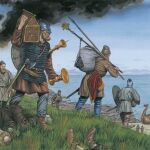 Saqueo vikingo a un monasterio
