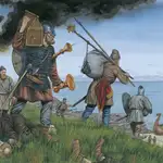 Saqueo vikingo a un monasterio