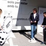 El director general de Política Lingüística, Rubén Trenzano, junto al conseller de Educación, Vicent Marzà