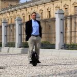Juan Ignacio Moreno Yagüe, ante el Parlamento andaluz / Foto: Manuel Olmedo
