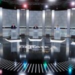 Los candidatos momentos antes de comenzar el debate electoral. EFE/Juan Carlos Hidalgo