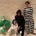 El disfraz de Beckham y su familia