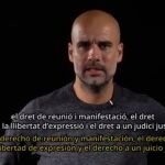 Pep Gurdiola, en un fotograma del vídeo promocional de Tsunami Democratic