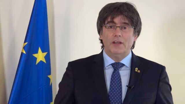 Imagen del vídeo grabado por Puigdemont