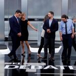 Los candidatos a la presidencia del Gobierno, (i-d) Pablo Casado, Pedro Sánchez, Santiago Abascal, Pablo Iglesias y Albert Rivera, momentos antes de comenzar el debate / Foto: Efe