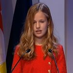 La Princesa Leonor durante su discurso en los Premios Princesa de Girona