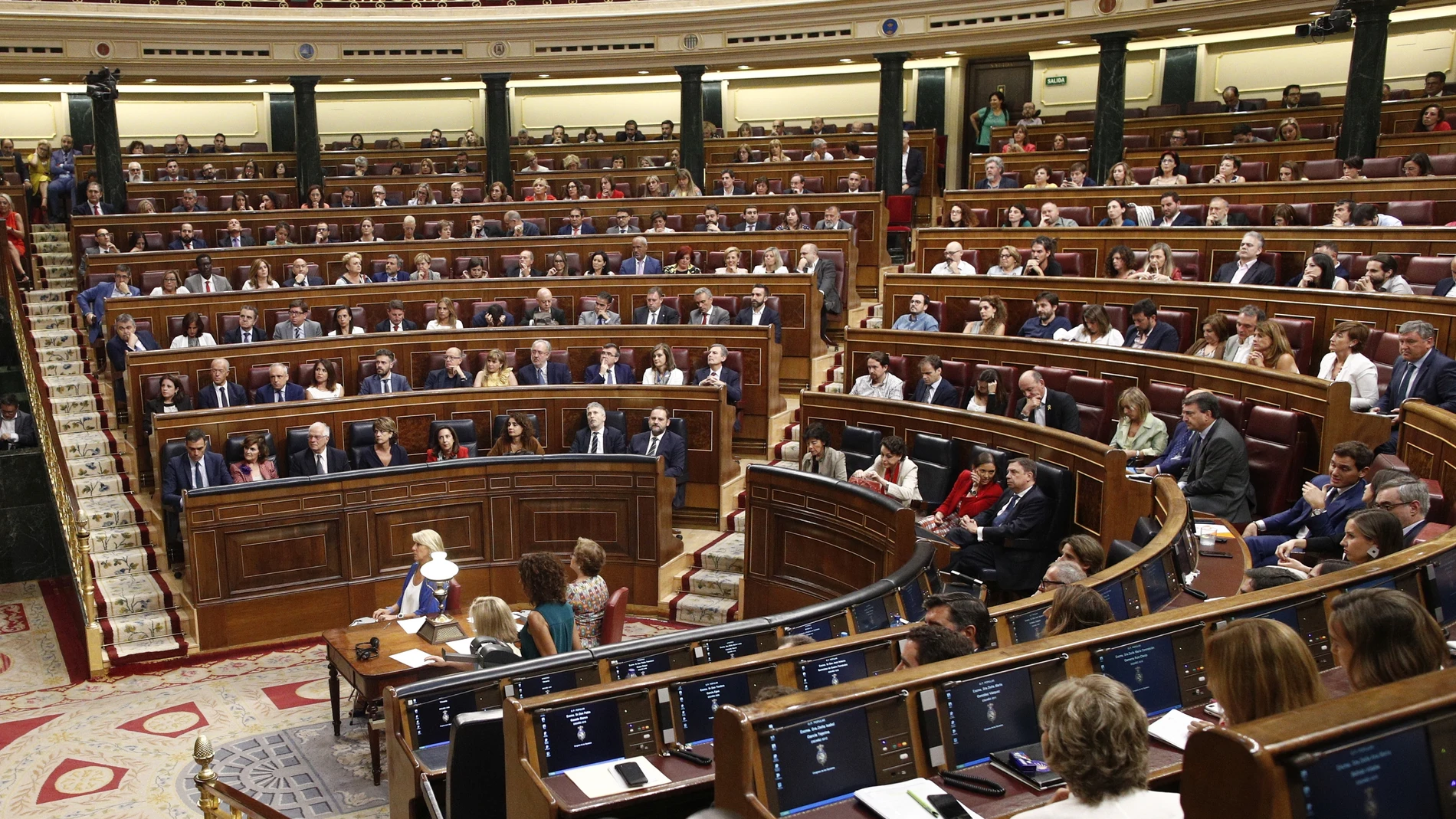 Vista general del hemiciclo del Congreso de los Diputados