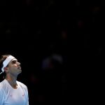 Nadal, pensativo en su partido contra Zverev
