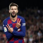 Gerard Piqué celebra su gol más reciente (AP)