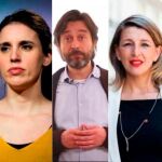 Pablo Echenique, Irene Montero, Rafael Mayoral, Yolanda Díaz y Juancho López de Uralde.