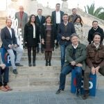 La presidenta del PPCV , Isabel Bonig (c) con algunos diputados y senadores electos por la Comunitat Valenciana, en una imagen de archivo.
