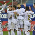 El Real Madrid celebra un gol