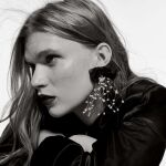 Pendientes de Zara con lazo de organza y perlas