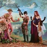 «El Juicio de Paris, según Rubens», de la artista americana Eleanor Antin. La obra forma parte de la serie «La odisea de Helena», en la que Antin reinterpreta el relato de Homero
