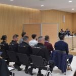 Imagen de archivo de de la sala de la Audiencia de Córdoba con cuatro miembros de La Manada: Alfonso Jesús Cabezuelo, José Ángel Prenda, Antonio Manuel Guerrero y Jesús Escudero