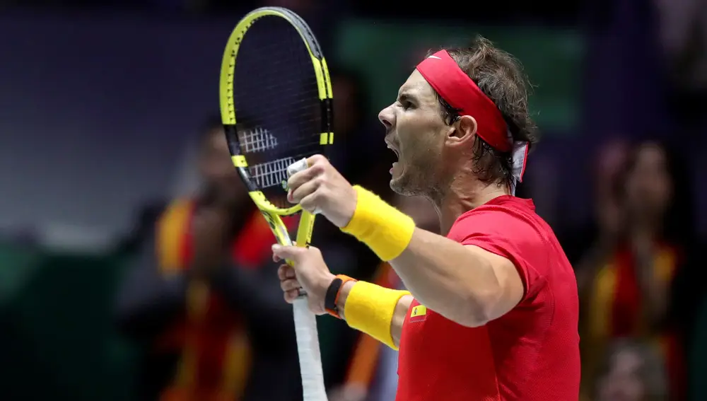 Rafa Nadal, en la Copa Davis que ganó con España