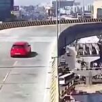 El vehículo en los segundos previos al accidente
