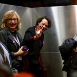 La ministra de Trabajo en funciones Magdalena Valerio tras la Diputación Permanente del Congreso de los Diputados esta mañana. Foto: Cristina Bejarano.