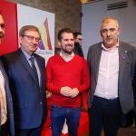 El secretario general del PSOE de Castilla y León y portavoz en las Cortes, Luis Tudanca, participa en la IV Edición de los Premios Benedicta Rodríguez Álvarez organizada por Juventudes Socialistas. Junto a él, (IaD) el secretario provincial del partido, Javier Alfonso Cendón; el secretario ejecutivo de Memoria Histórica de la CEF-PSOE, Fernando Martínez; el concejal Vicente Canuria y el secretario general de Juventudes Socialistas en Castilla y León, Francisco Díaz