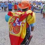 Un joven peregrino, a su llegada